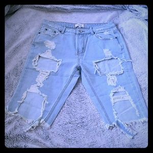 Distressed Bermuda Shorts